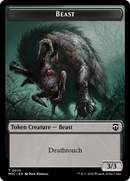 Beast (0010) (Ripple Foil) // Shapeshifter (0008) Double-Sided Token [Modern Horizons 3 Commander Tokens]-1
