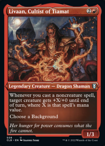 Livaan, cultista de Tiamat (grabado en lámina) [Commander Legends: Battle for Baldur's Gate] 