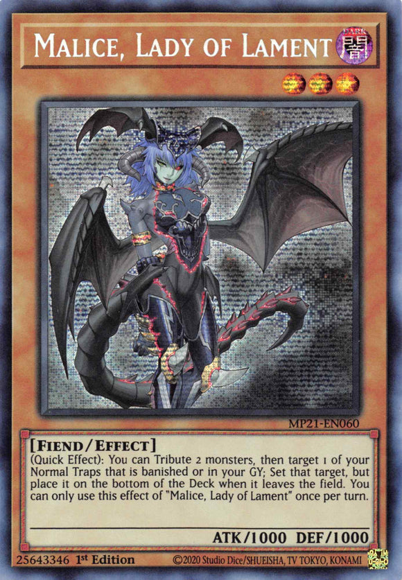 Malicia, Dama del Lamento [MP21-EN060] Prismático Secreto Raro 