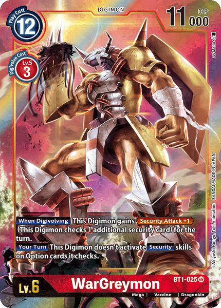 WarGreymon [BT1-025] (Arte alternativo) [Lanzamiento de la versión especial de refuerzo 1.0] 