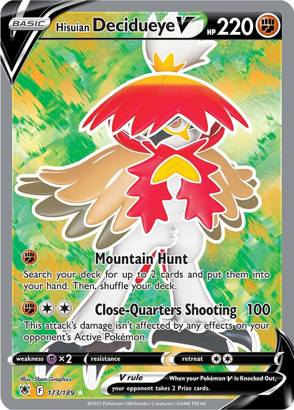 Hisuian Decidueye V (173/189) [Espada y escudo: resplandor astral] 