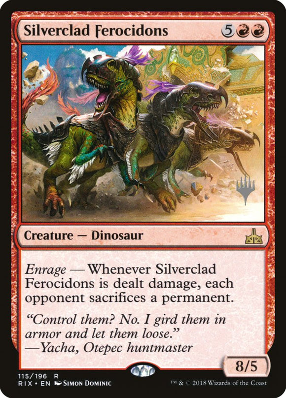Ferocidons revestidos de plata (paquete promocional) [Promociones de Rivals of Ixalan] 