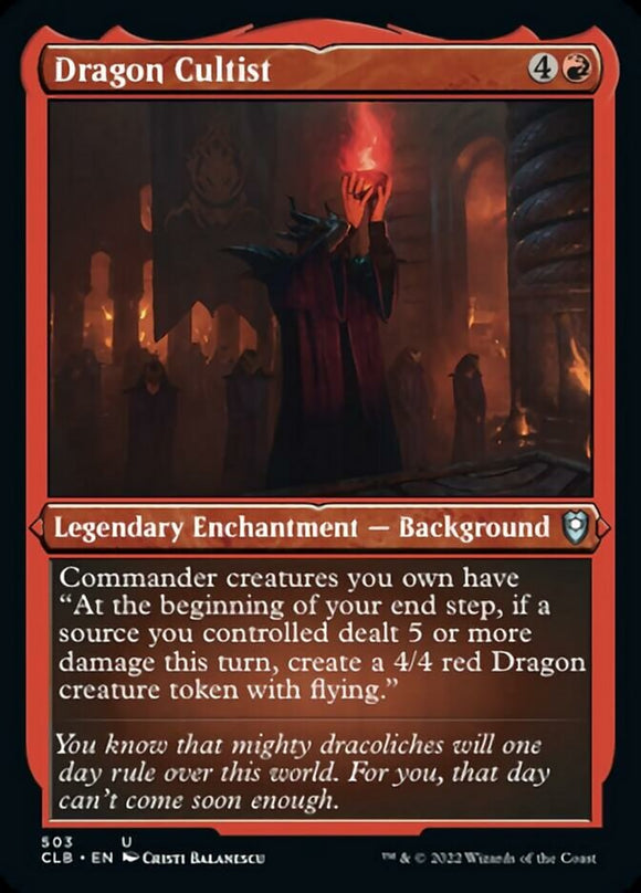 Cultista del dragón (lámina grabada) [Commander Legends: Battle for Baldur's Gate] 