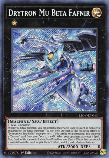 Drytron Mu Beta Fafnir [LIOV-EN043] Secreto Raro 