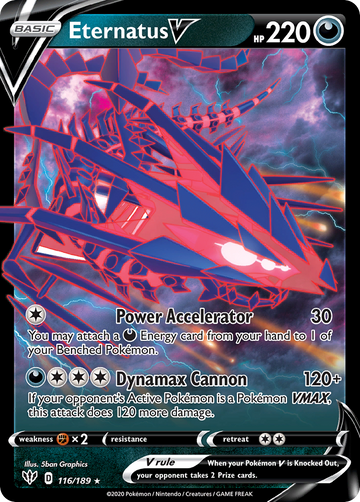 Eternatus V (116/189) (Tarjeta Jumbo) [Espada y Escudo: Oscuridad Ardiente] 
