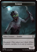 Snake // Zombie Double-Sided Token [Secrets of Strixhaven Commander Tokens]-2