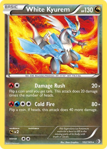 Kyurem blanco (102/149) (Exclusivo del mazo temático) [Blanco y negro: límites cruzados] 