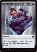 Emblem - Kaito, Cunning Infiltrator // Ninja Doubled-Sided Token [Foundations Tokens]-1