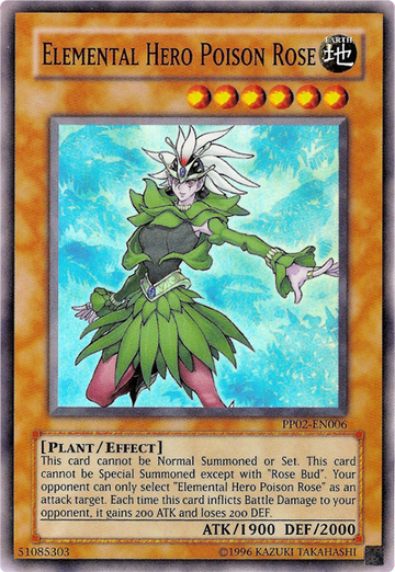 Héroe elemental Rosa venenosa [PP02-EN006] Súper rara 