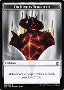 Ob Nixilis, Reignited Emblem // Zombie (010) Double-Sided Token [Commander 2019 Tokens]-1