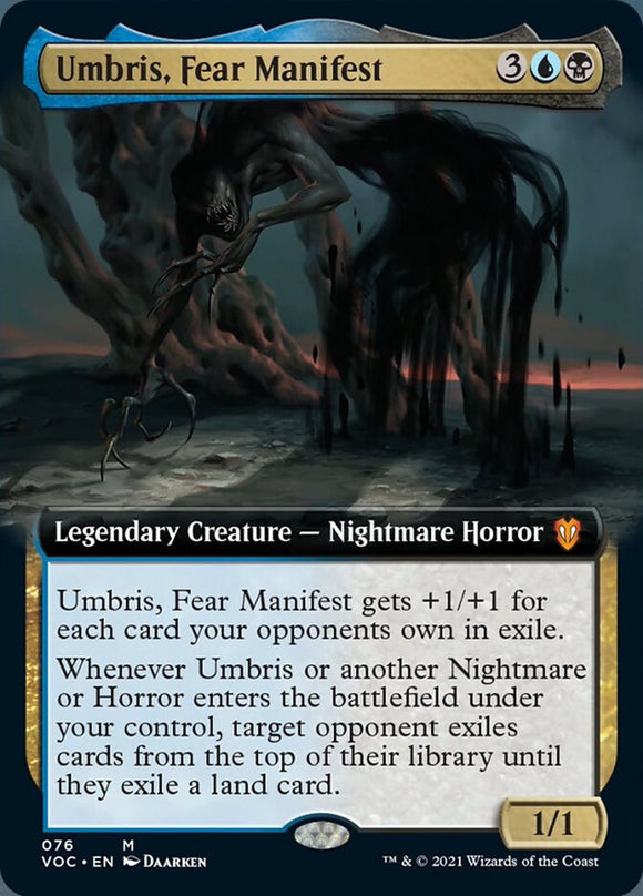 Umbris, miedo manifiesto (ilustración ampliada) [Innistrad: Crimson Vow Commander] 