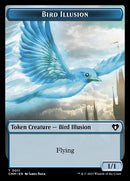 Zombie (0019) // Bird Illusion Double-Sided Token [Commander Masters Tokens]-2