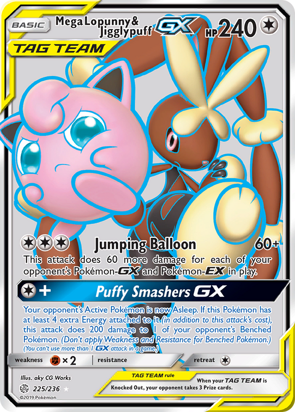 Mega Lopunny y Jigglypuff GX (225/236) [Sol y Luna: Eclipse Cósmico] 