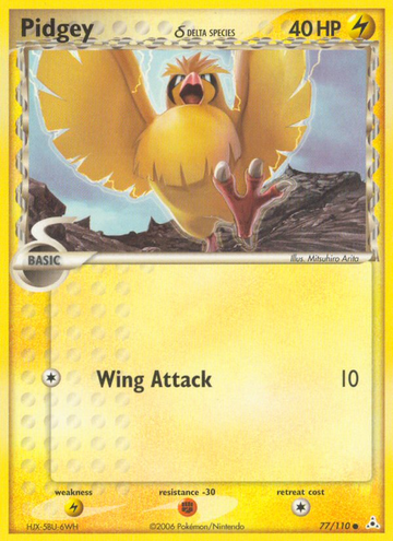Pidgey (77/110) (especie Delta) [EX: Fantasmas de Holon] 