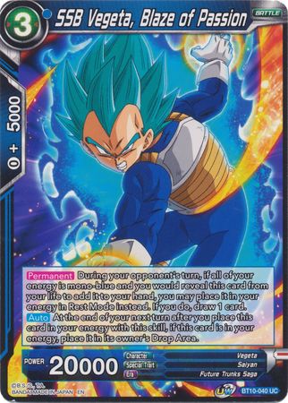 SSB Vegeta, Blaze of Passion (BT10-040) [Paquete de revisión 2020] 