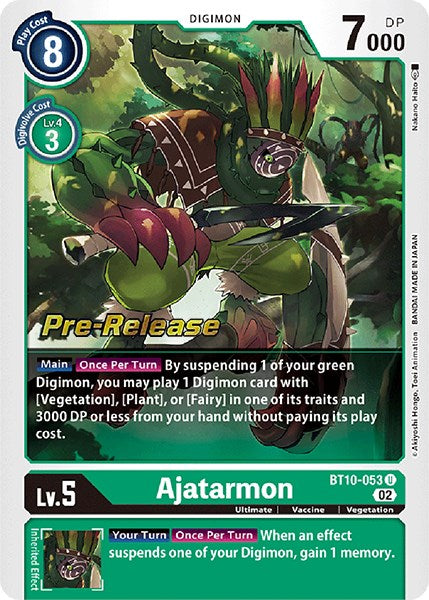 Ajatarmon [BT10-053] [Tarjetas de prelanzamiento de Encuentro de Xros] 