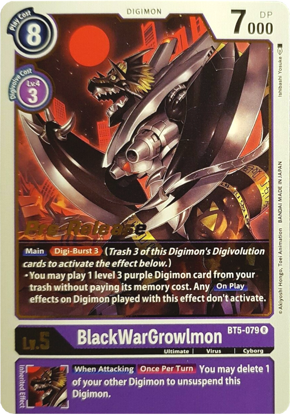 BlackWarGrowlmon [BT5-079] [Promociones previas al lanzamiento de Battle of Omni] 