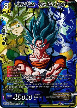 El poder de Potara - Vegito, Kefla y Zamasu (BT7-131) [El asalto de los Saiyans] 