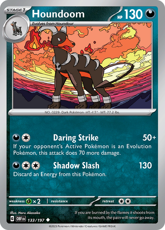 Houndoom (133/197) [Scarlet &amp; Violet: Llamas de obsidiana] 