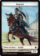 Human // Knight Double-Sided Token [Foundations Tokens]-1