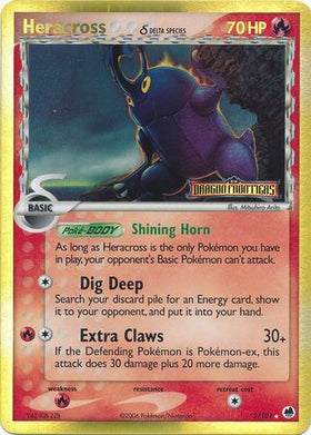 Heracross (3/101) (Especie Delta) (Estampada) [EX: Dragon Frontiers] 