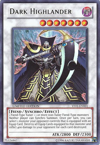 Highlander oscuro [YF01-EN001] Ultra raro 