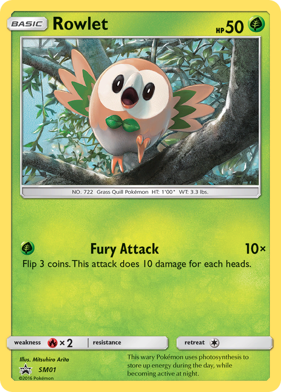 Rowlet (SM01) [Sol y Luna: promociones de Black Star] 