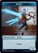 Faerie // Food (15) Double-Sided Token [Throne of Eldraine Tokens]-1