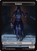 Zombie Warrior // Zombie (0003) Double-Sided Token [Aetherdrift Tokens]-1