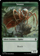 Spider // Blood Double-Sided Token [Bloomburrow Commander Tokens]-1