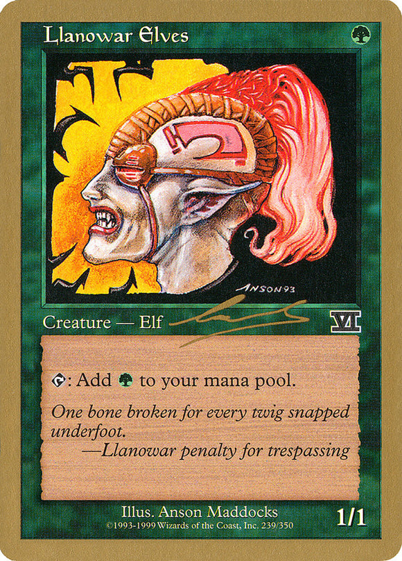 Elfos de Llanowar (Nicolas Labarre) [Campeonato Mundial de Barajas 2000] 