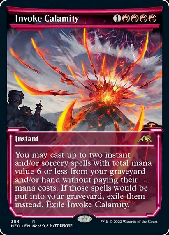 Invocar calamidad (Mostrar brillo suave) [Kamigawa: Neon Dynasty] 