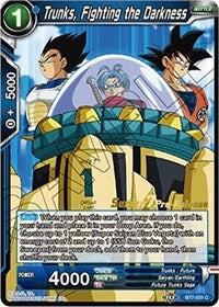 Trunks, luchando contra la oscuridad (BT7-031_PR) [Promociones de prelanzamiento de El asalto de los Saiyans] 