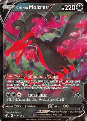 Moltres V de Galar (097/198) [Espada y escudo: Reinado escalofriante] 