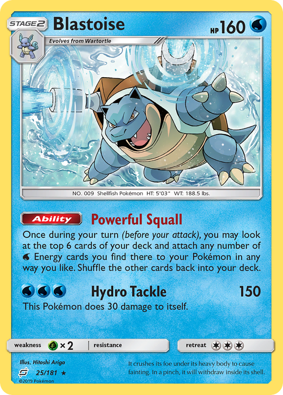Blastoise (25/181) [Sol y Luna: Formen equipo] 