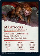 Tarjeta de arte de Manticore [Serie de arte de Dungeons &amp; Dragons: Adventures in the Forgotten Realms] -2