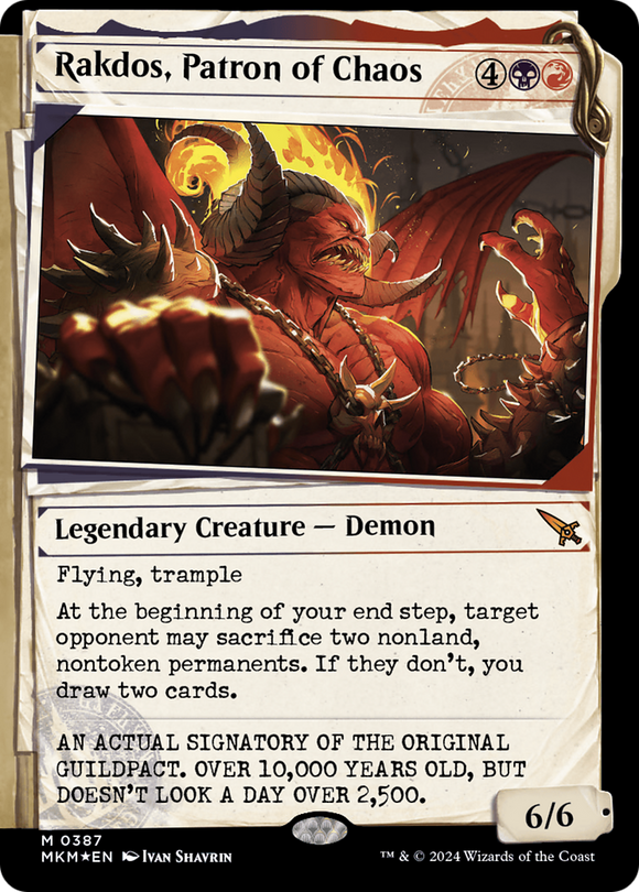 Rakdos, patrón del caos (Escaparate) (Tinta invisible) [Asesinatos en la mansión Karlov] 