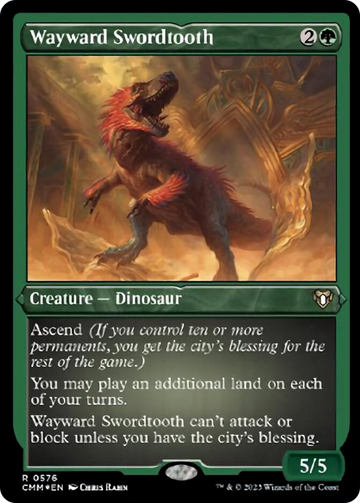 Diente de espada rebelde (grabado en lámina) [Commander Masters] 