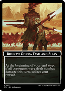 Recompensa: Gorra Tash y Silas // Ficha de dos caras de las reglas de recompensa [Fichas de comandante de Outlaws of Thunder Junction] -1