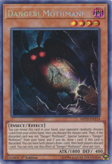 ¡Peligro! ¡Hombre Polilla! [MP19-EN219] Prismatic Secret Rare 