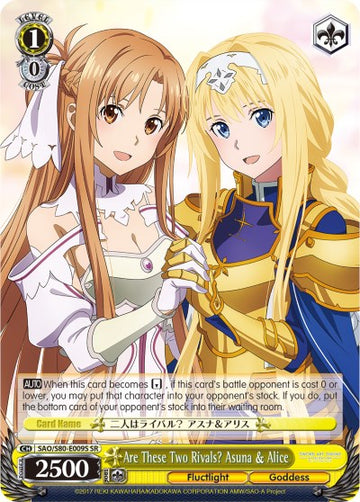 ¿Son estas dos rivales? Asuna y Alice (SAO/S80-E009S SR) [Sword Art Online -Alicization- Vol.2] 