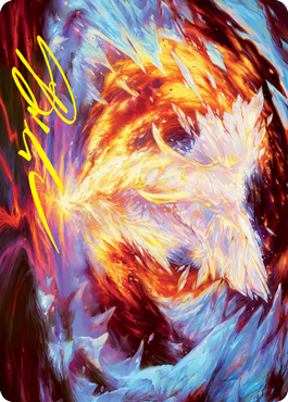Tarjeta de arte Opus de Magma (firma estampada en dorado) [Serie de arte de Strixhaven: Escuela de magos] 
