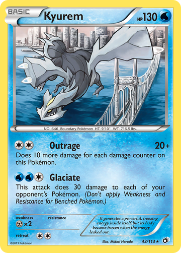 Kyurem (43/113) (Exclusivo de la baraja temática) [Black &amp; White: Legendary Treasures] 