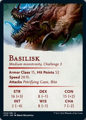 Basilisk Art Card (Gold-Stamped Signature) [Dungeons & Dragons: Adventures in the Forgotten Realms Art Series] - 0