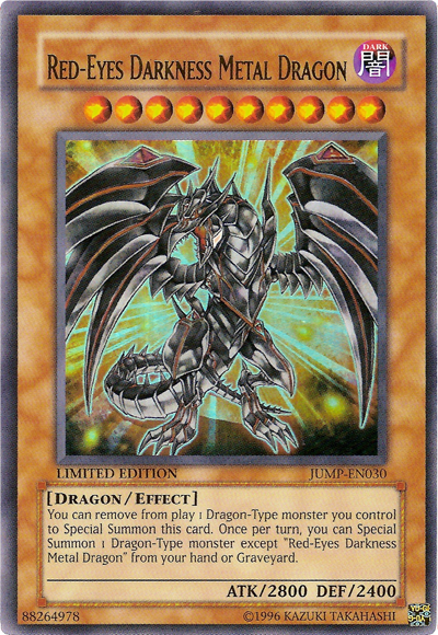 Dragón metálico de la oscuridad de ojos rojos [JUMP-EN030] Ultra raro 