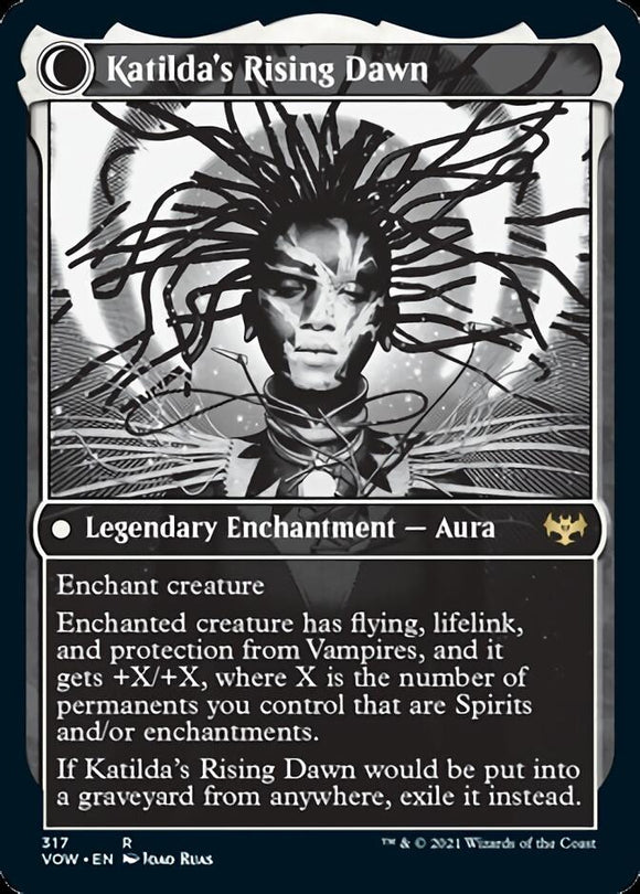 Katilda, mártir de Dawnhart // El amanecer de Katilda (Escena de la noche eterna) [Innistrad: Crimson Vow] 