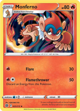 Monferno (025/172) [Espada y escudo: estrellas brillantes] 