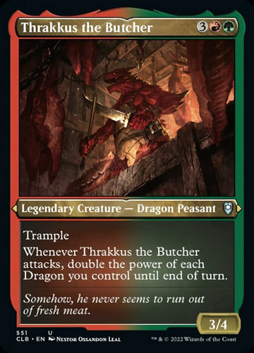 Thrakkus el Carnicero (grabado en papel de aluminio) [Commander Legends: Battle for Baldur's Gate] 