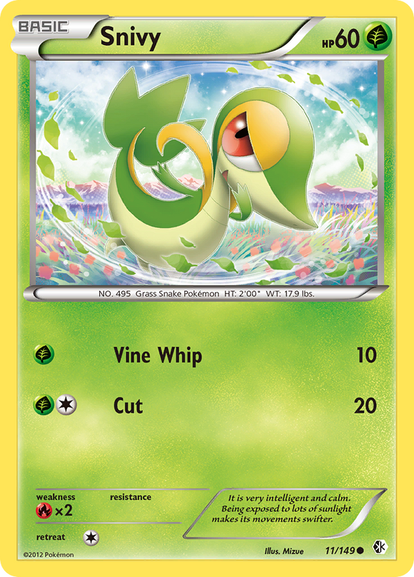 Snivy (11/149) [Blanco y negro: fronteras cruzadas] 