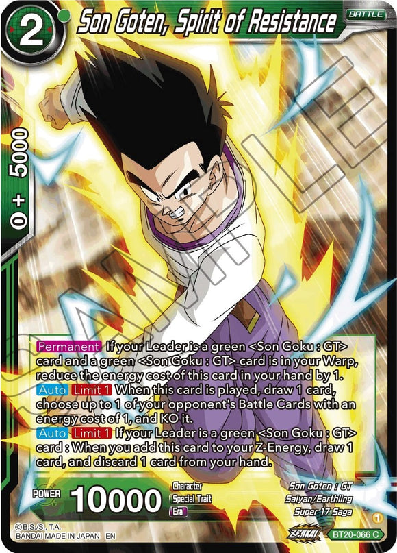 Son Goten, espíritu de resistencia (BT20-066) [Poder absorbido] 